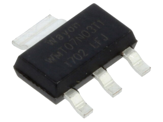 Transistor: N-MOSFET; unipolair; SOT223 Transistor: N-MOSFET; unipolair; SOT223